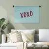 XOXO - Blauw - Rood Wandkleed katoen klein -sfeer7