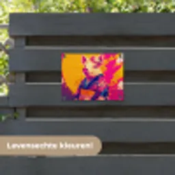 Varken - Bloemkroon - Kimono - Abstract tuinposter los doek klein -sfeer3