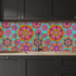 Design - Flower Power - Kleuren keuken achterwand 2 middel 871 -sfeer1