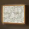 Linnen - Patroon - Groen Light Box met batterij (Wandlamp) middel 907 -z3d_website
