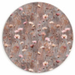 Bloemen - Wild - Pastel Wandcirkel kunststof plaat 5mm dik klein 188 -3d