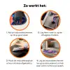 Bloemen - Blauw - Roze Inductie beschermer vinyl 3mm klein -zzzzzzz-td-werking