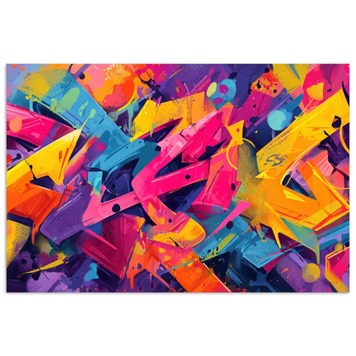 Abstract - Vormen - Kleurrijk poster papier klein -3d