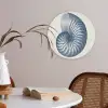 Blauw - Schelp - Spiraal Akoestische PET Vilt - Rond klein -sfeer3