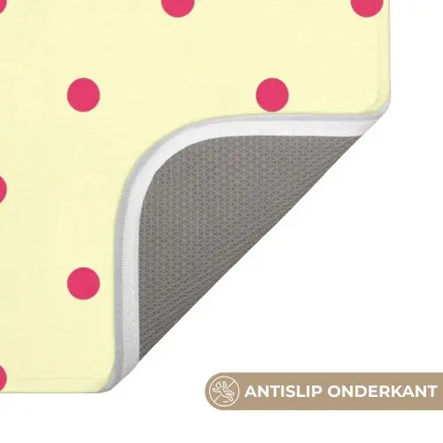 Nice - Stippen - Roze - Geel Badmat klein -USP_AntislipNL