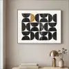 Modern - Halve cirkel - Goud - Zwart Textielframe zwart klein -sfeer2