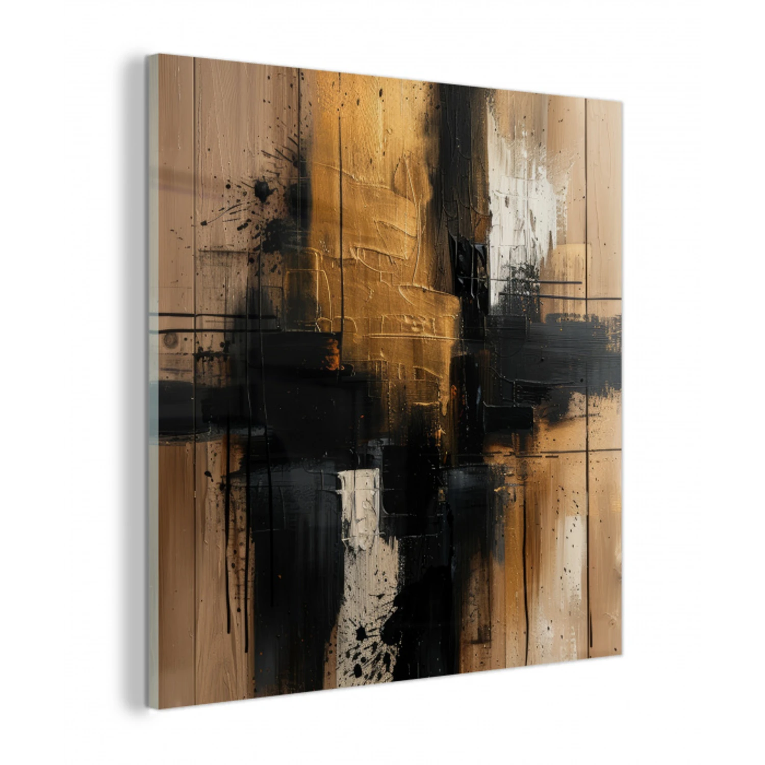 Modern - Zwart - Goud - Verf plexiglas 5mm klein -z3d