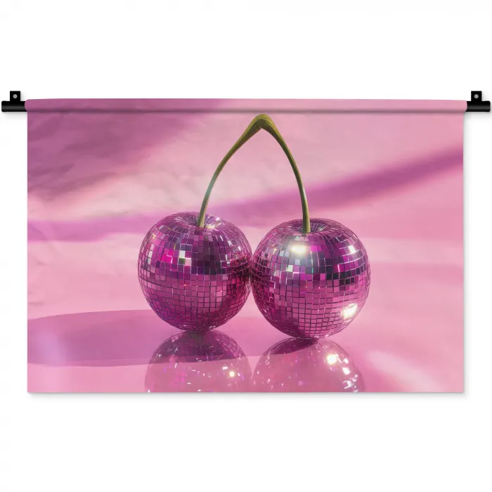 Glitter - Discobol - Roze - Kersen Wandkleed katoen klein -zz3d
