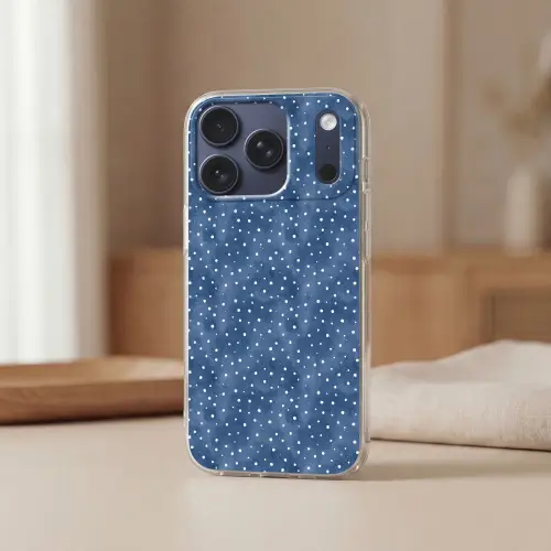 Frans - Citroen -  Stippen - Wit - Blauw Telefoonhoesje iPhone 17 Pro klein 878 -sfeer2