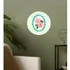 Bloemen - Ovaal - Strepen - Groen Wandcirkel behangsticker klein -sfeer2