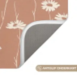 Madeliefjes - Subtiel - Terracotta Badmat klein 997 -USP_AntislipNL