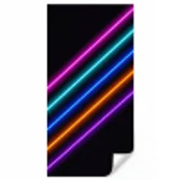Esthetiek - Retro - Neon Behang Vinyl klein -3d
