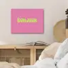Roze - Groene bonjour - Organisch PET vilt klein -sfeer3