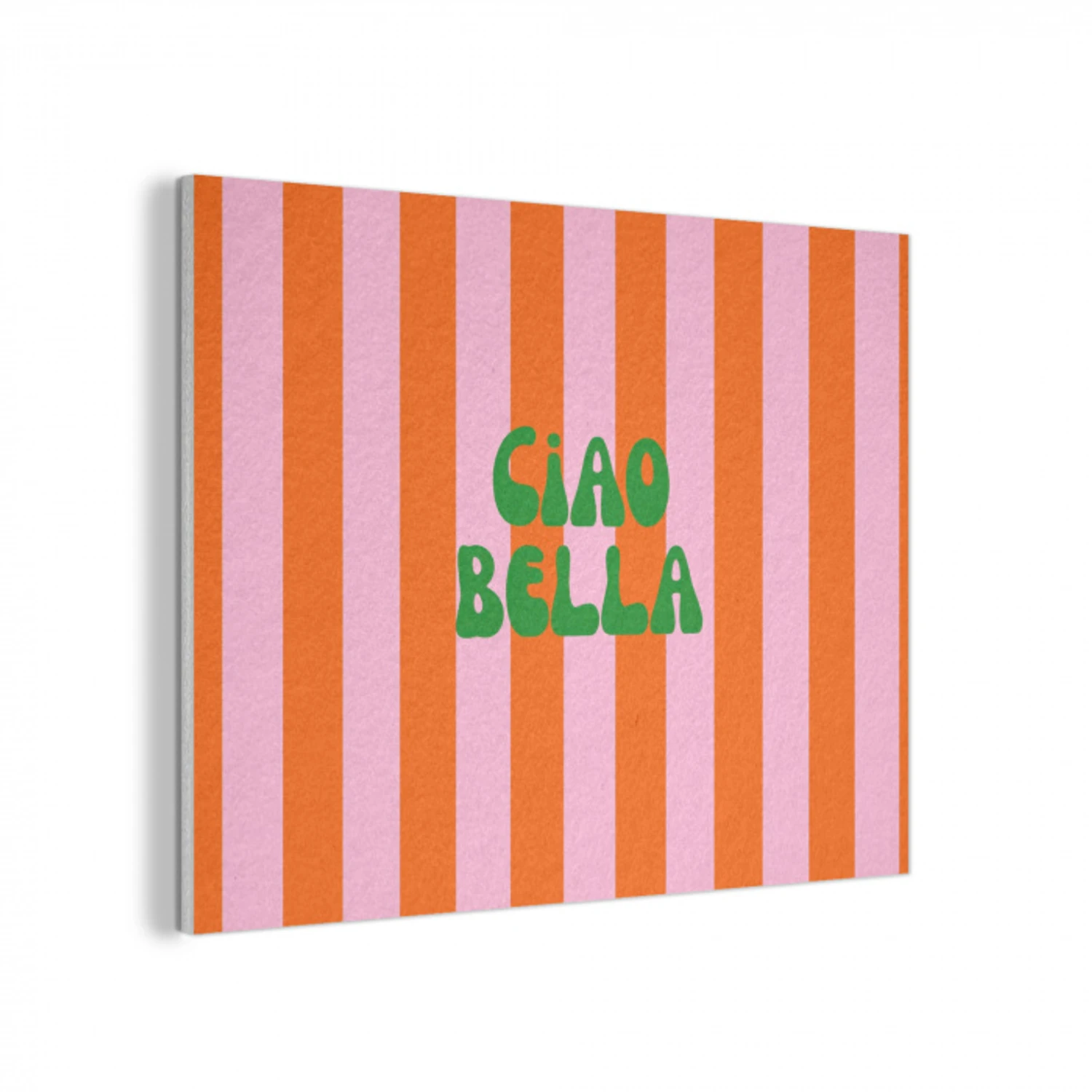 Strepen - Oranje - Verticaal - Ciao bella PET vilt klein -3d