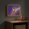 Crossmotor - Neonkleuren - Lijnen - Helm Light Box met batterij (Wandlamp kind) middel -sfeer5_kind