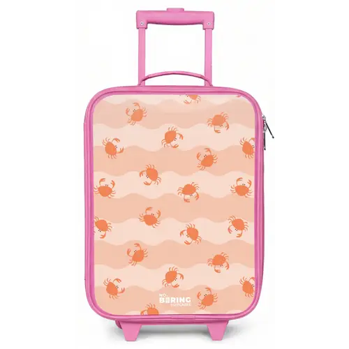 Oranje krabben op golvende achtergrond Kinderkoffer - Roze klein -zz3dotto