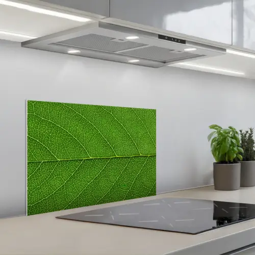 Natuur - Blad - Groen keuken achterwand spatscherm klein -3d_schuin