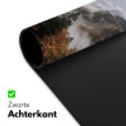Bergen - Vallei - Mist - Herfst - Natuur Muismat XXL klein -sfeer2