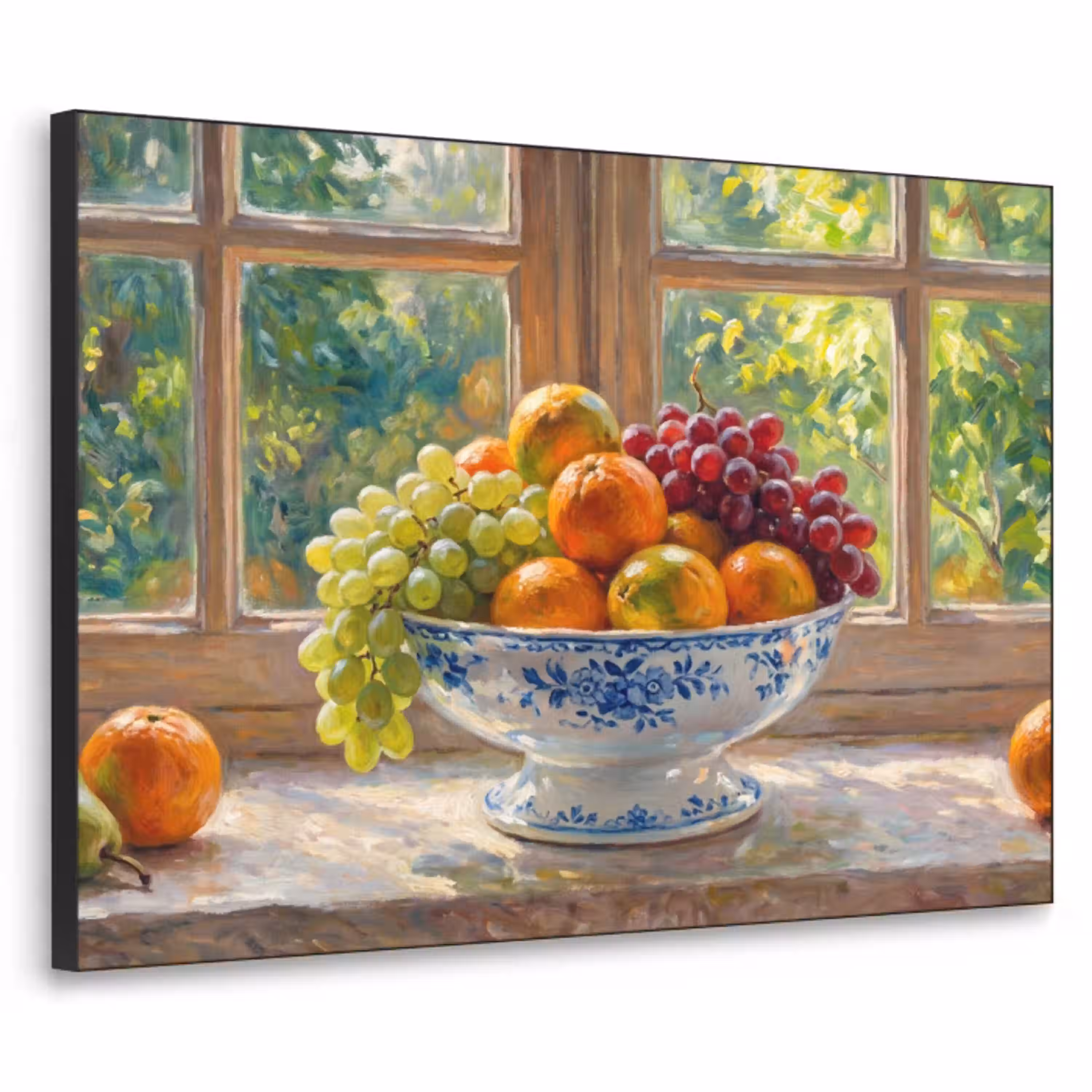 Fruit - Vensterbank - Natuur Textielframe zwart klein -3d