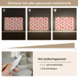 Aardbei - Patroon - Roze Light Box met kabel (Tafellamp) klein 924 -USP_dimbaarNL