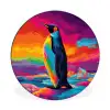 Ijsschots - Pinguïn - Abstract - Lucht Wandcirkel aluminium klein -3d