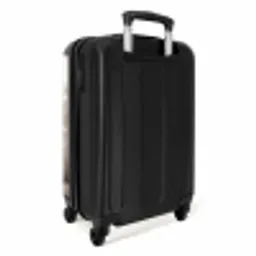Rivierlandschap - Minimalistisch - Aardetinten NBS - Handbagage koffer - Volwassenen Unisex middel -achterkant