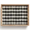 Klassiek - Patroon - Zwart Dienblad Rechthoek middel 911 -z3d_shopping