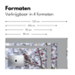 Pestvogel - Bessen - Winter - Natuur Muismat XXL klein -sfeer5