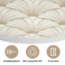 Klassiek - Art - Beige Akoestische PET Vilt - Rond klein 838 -closeup_DE