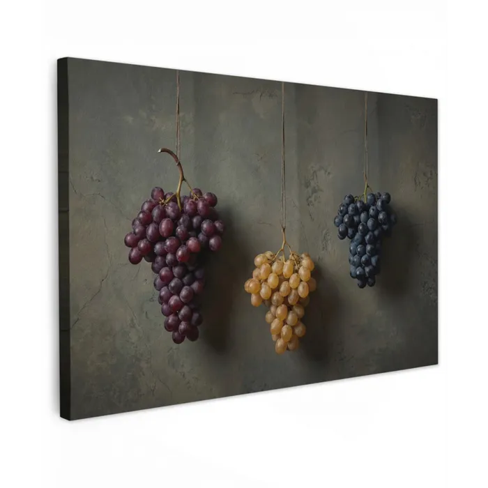 Druiven - Kleurrijk - Muur canvas 2cm klein -z3d