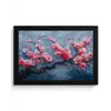 Bloesem - Bloem - Roze - Tak fotolijst zwart zonder passe partout klein -3d
