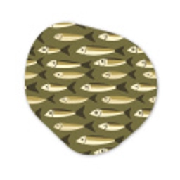 Vis - Patroon - Groen Wandcirkel Organisch Forex 3mm klein 629 -3d
