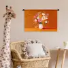 Vaas - Bloemen - Oranje Wandkleed katoen klein -wsfeer5_kind