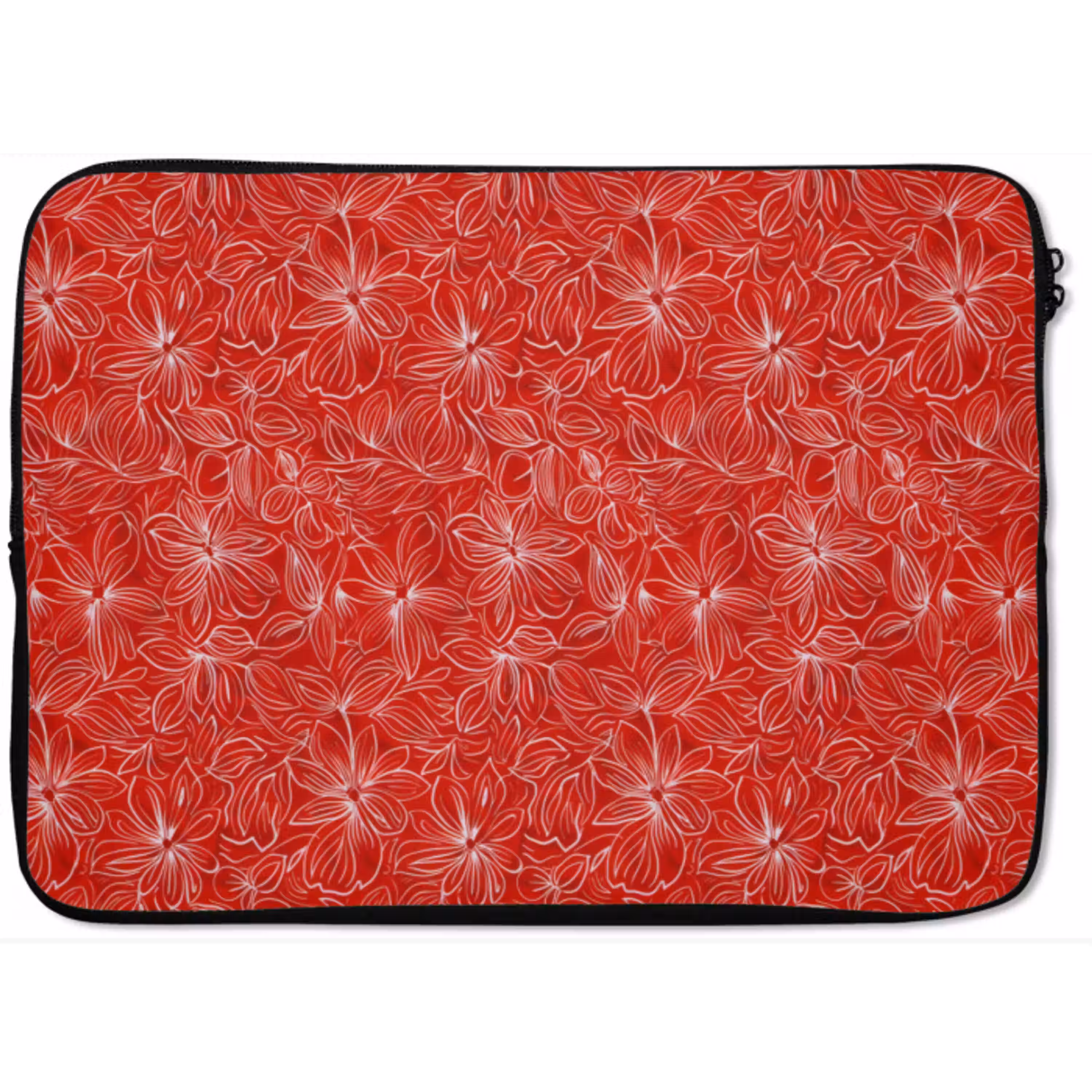 Bloemen - Patroon - Rood laptophoes neopreen klein 279 -zkaufland3dotto