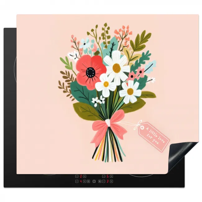 Induction hob protector - Bouquet - Bow - Card - Quote