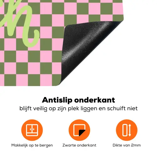 Focus - Vakken - Roze Inductie beschermer vinyl 3mm klein -zzzzzzz-td-onderkant