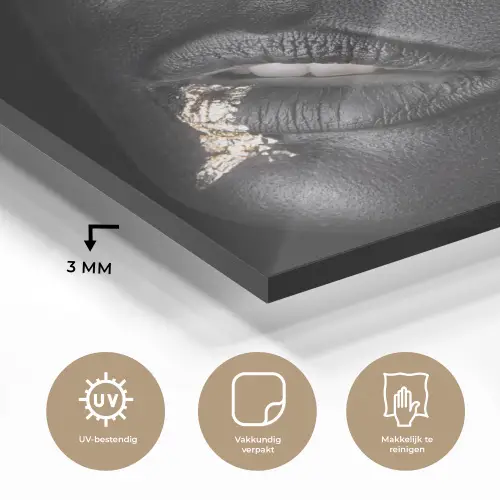 Vrouw - Goud - Zwart - Verf - Luxe plexiglas 5mm klein -sfeer2