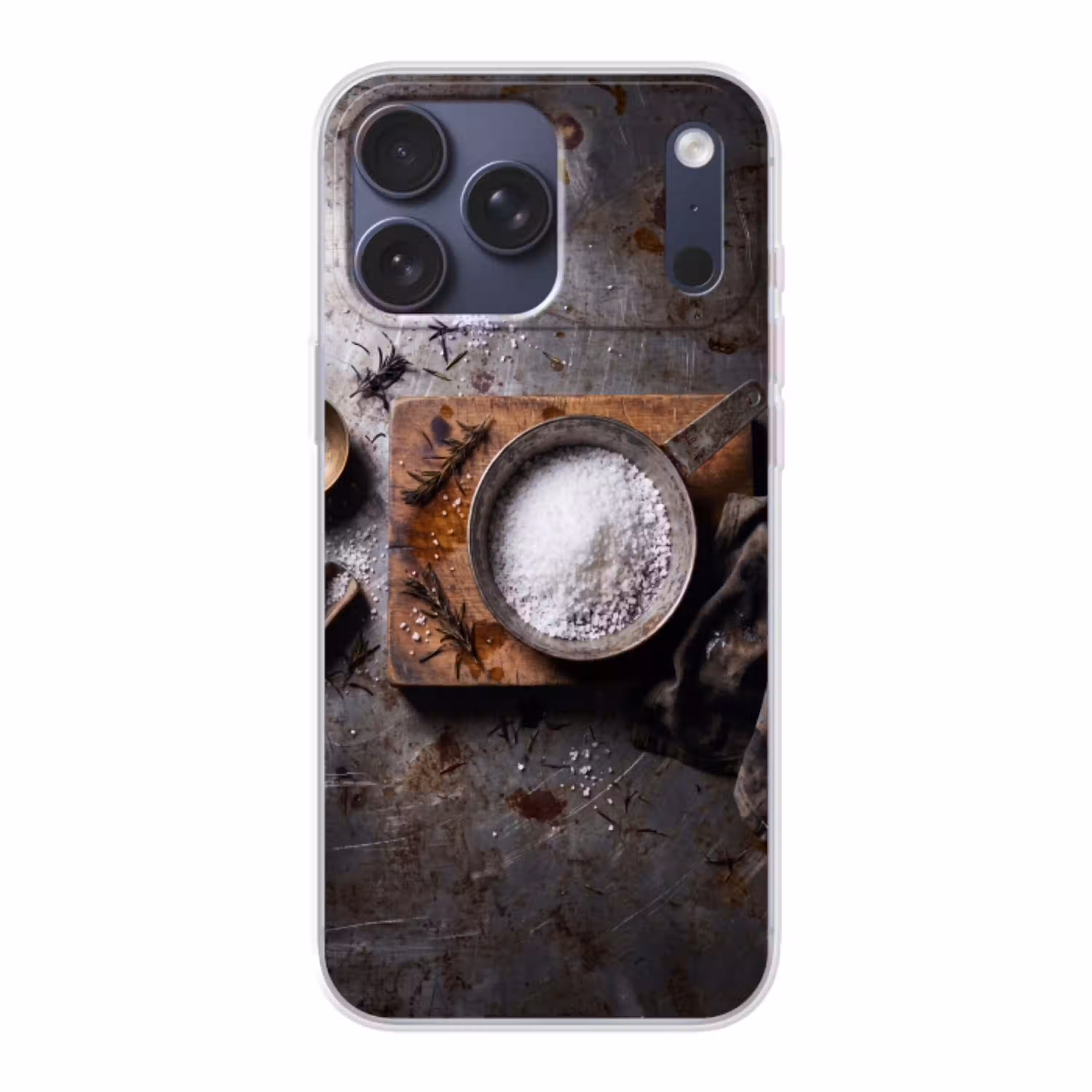 Zout - Keuken - Rustiek Telefoonhoesje iPhone 17 Pro Max klein -3d