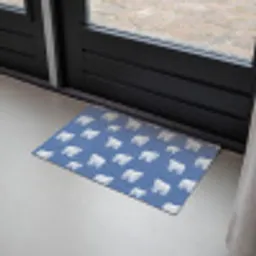 IJsbeer - Patroon - Blauw Deurmat klein 898 -sfeer2