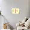 Swag - Roze - Stippen - Geel Tuinposter op houten frame 2 cm dik klein -sfeer1