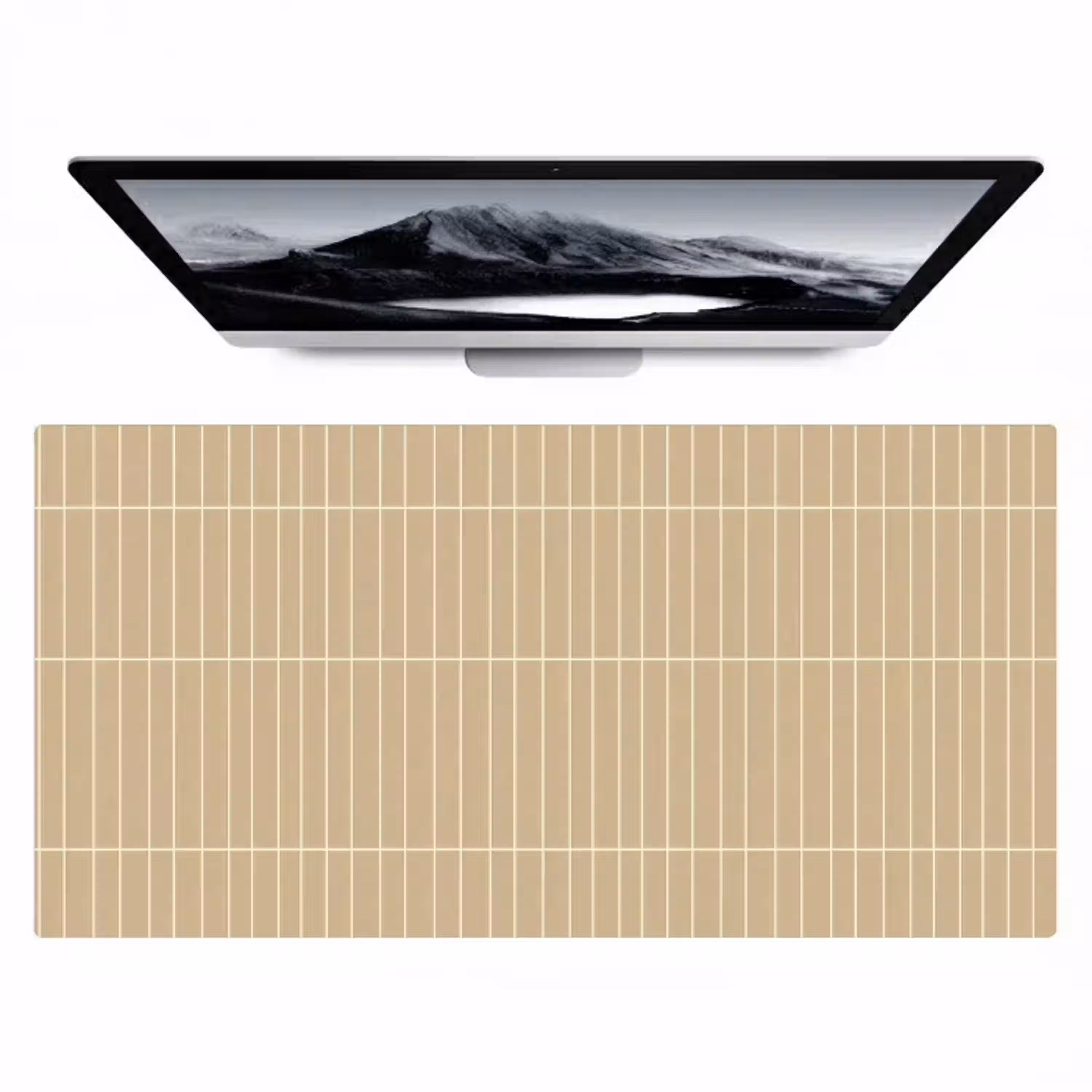 Verticaal - Wandtegel - Zand - Beige Muismat XXL klein 681 -zzz3d