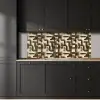 Abstract - Retro - Zwart keuken achterwand 2 middel 871 -sfeer1