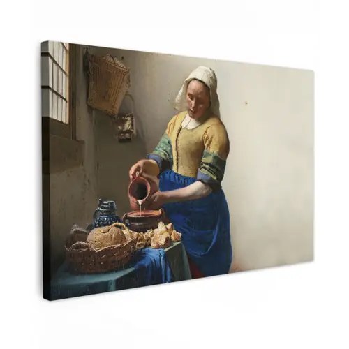 Het melkmeisje - Kunst - Oude meesters - Vermeer canvas 2cm klein -z3d