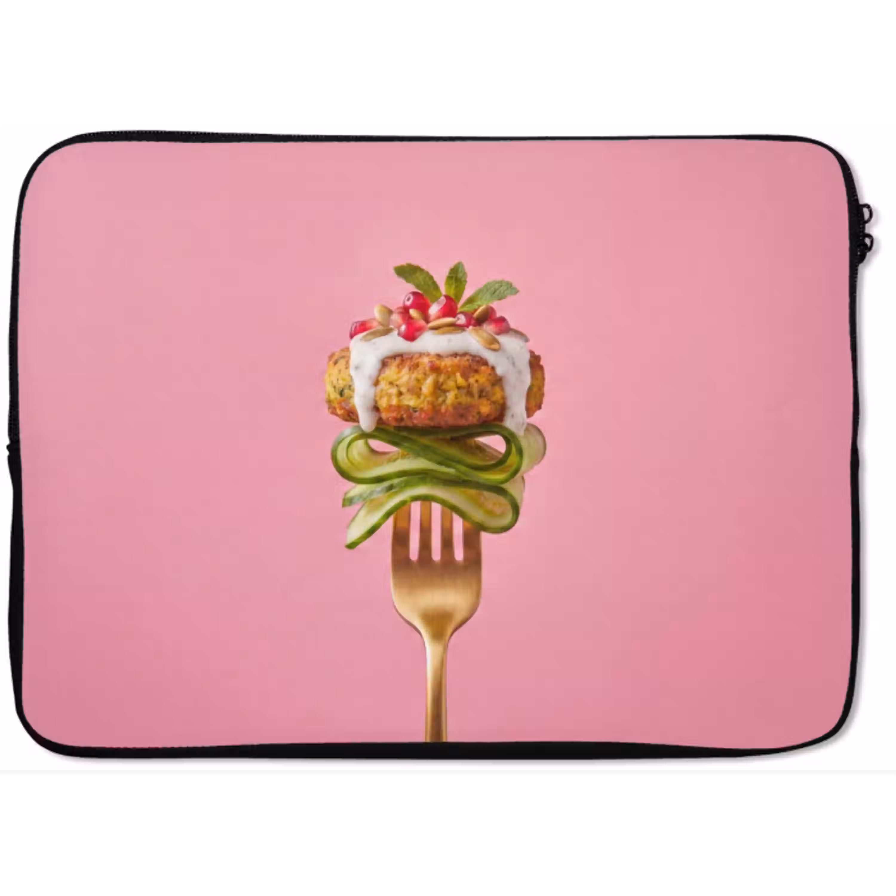 Eten - Vork - Roze laptophoes neopreen klein -zkaufland3dotto