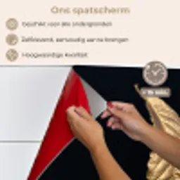 Bladeren - Luxe - Goud - Zwart - Natuur keuken achterwand spatscherm klein -spatscherm_NL