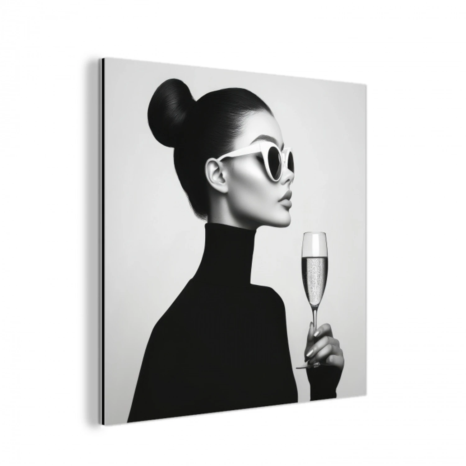 Vrouw - Champagne - Modern aluminium wit klein -3d