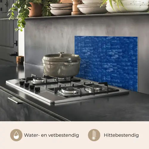 Verf - Strepen - Blauw keuken achterwand spatscherm klein 900 -usp_NL