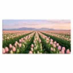 Tulpen - Landschap - Roze Muismat XXL klein -3d_leeg
