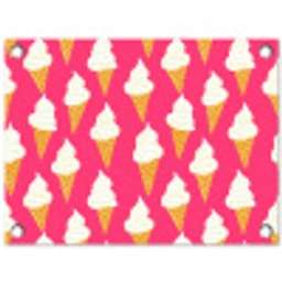 Softijs - Horentje - Roze tuinposter los doek klein 239 -3d