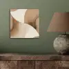 Retro - Geometrische lagen - Aardetinten aluminium wit klein -sfeer2